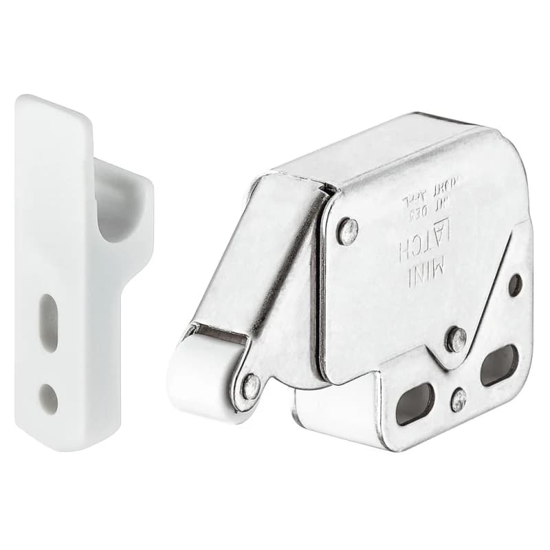 Фиксатор с отстрелом Häfele Mini-Latch, белый / никель