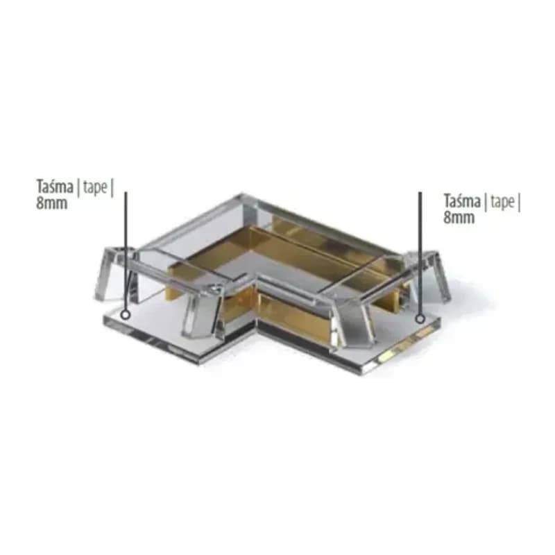 З'єднувач для LED-стрічки 8–10 мм кутовий Rejs LUMINO