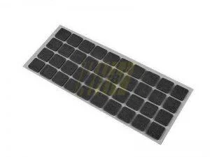 Самоклейка мягкая войлок 20x20 мм квадратная черная 40 шт.