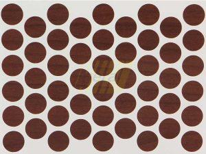 Заглушка самоклеющаяся для конфирмата 7455 орех болонья темный