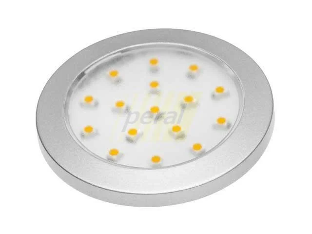 Точковий накладний світлодіодний світильник GTV Lumino 1,5W, 12V, сріблястий, холодний білий
