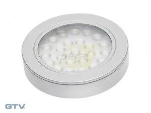Точковий накладний світлодіодний світильник GTV Vasco 1,7W, 12V, 24 діода, сріблястий, холодний білий