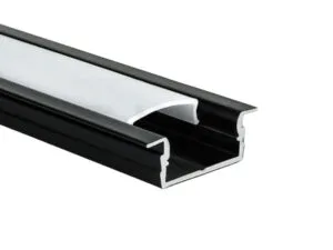 Врізний LED-профіль, чорний, 2 м