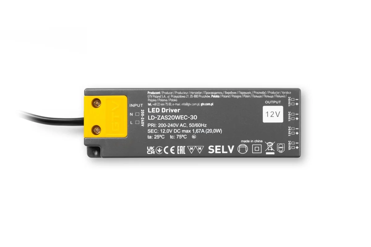 Трансформатор GTV EASY CLICK 20W LD-ZAS20WEC-30