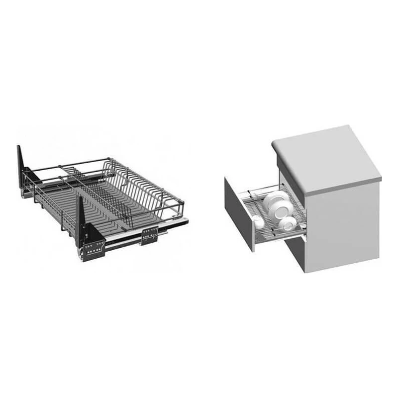 Сушка выдвижная с сегрегатором Rejs VARIANT MULTI L-450 x600 графит WE29.0631.01.924 - детали комплекта